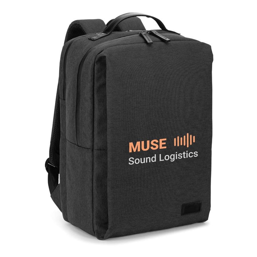 GLASGOW. Laptopryggsäck (17 tum) tillverkad av högdensitets 600D återvunnen polyester (20L)