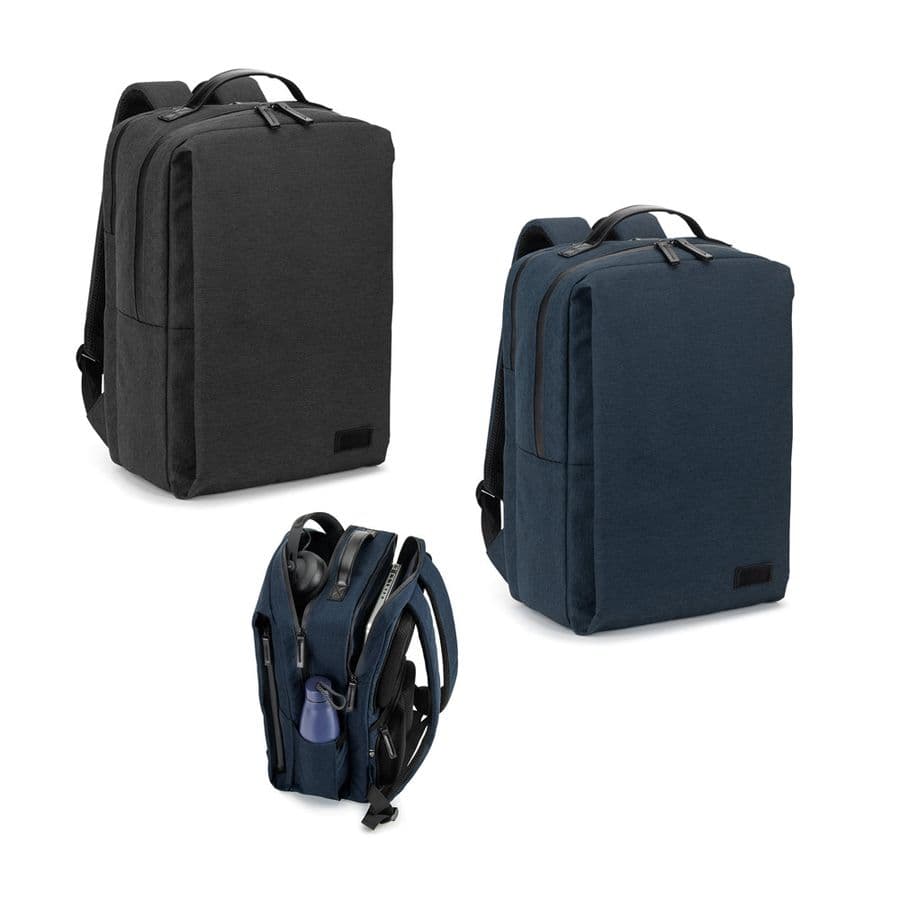 GLASGOW. Laptopryggsäck (17 tum) tillverkad av högdensitets 600D återvunnen polyester (20L)