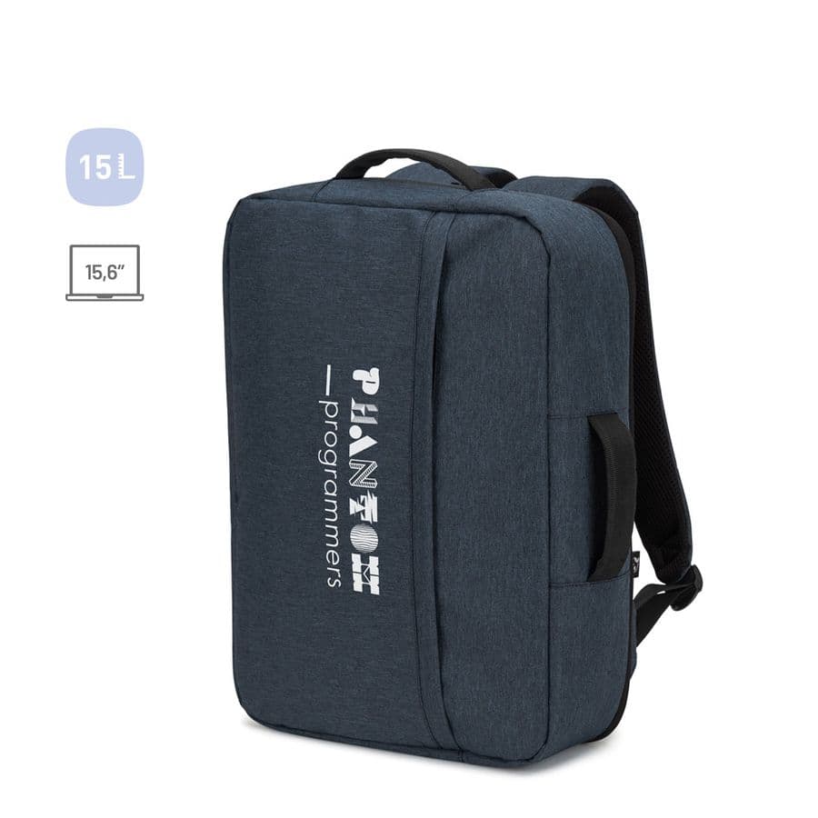 NIAMEY. 15.6" laptopryggsäck i högdensitets 300D återvunnen polyester
