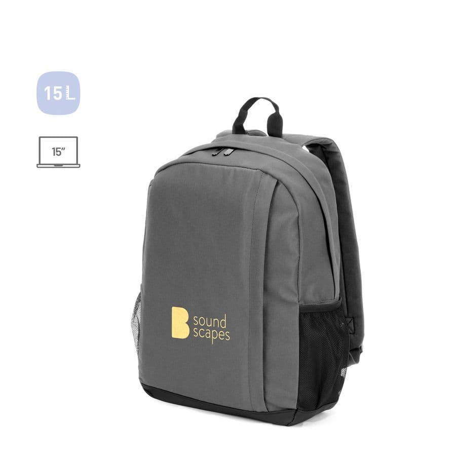 LIVERPOOL. Laptopryggsäck i högdensitets 600D återvunnen polyester 15"