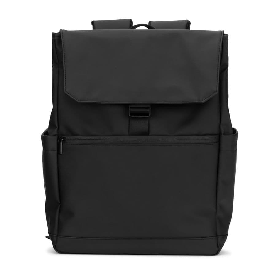AZORES BAG. Laptopryggsäck (16") i PU, med lock som täcker alla fack