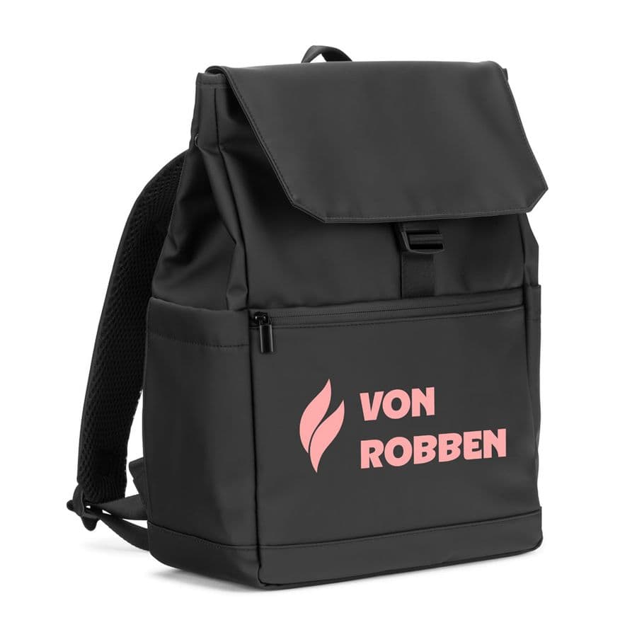 AZORES BAG. Laptopryggsäck (16") i PU, med lock som täcker alla fack