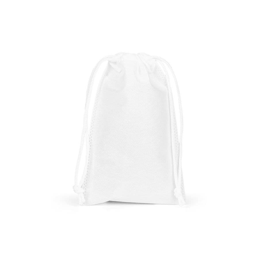 GIFT BAG S. Liten värmeförseglad non-woven-påse (60 g/m²) Vit