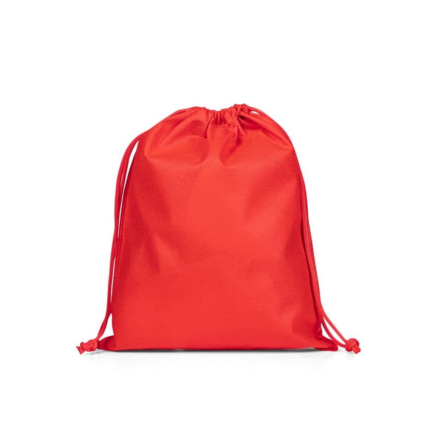 GIFT BAG M. Medelstor non-woven-påse (60 g/m²) värmeförseglad Röd