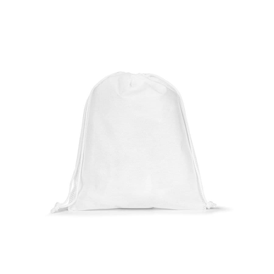 GIFT BAG M. Medelstor non-woven-påse (60 g/m²) värmeförseglad Vit