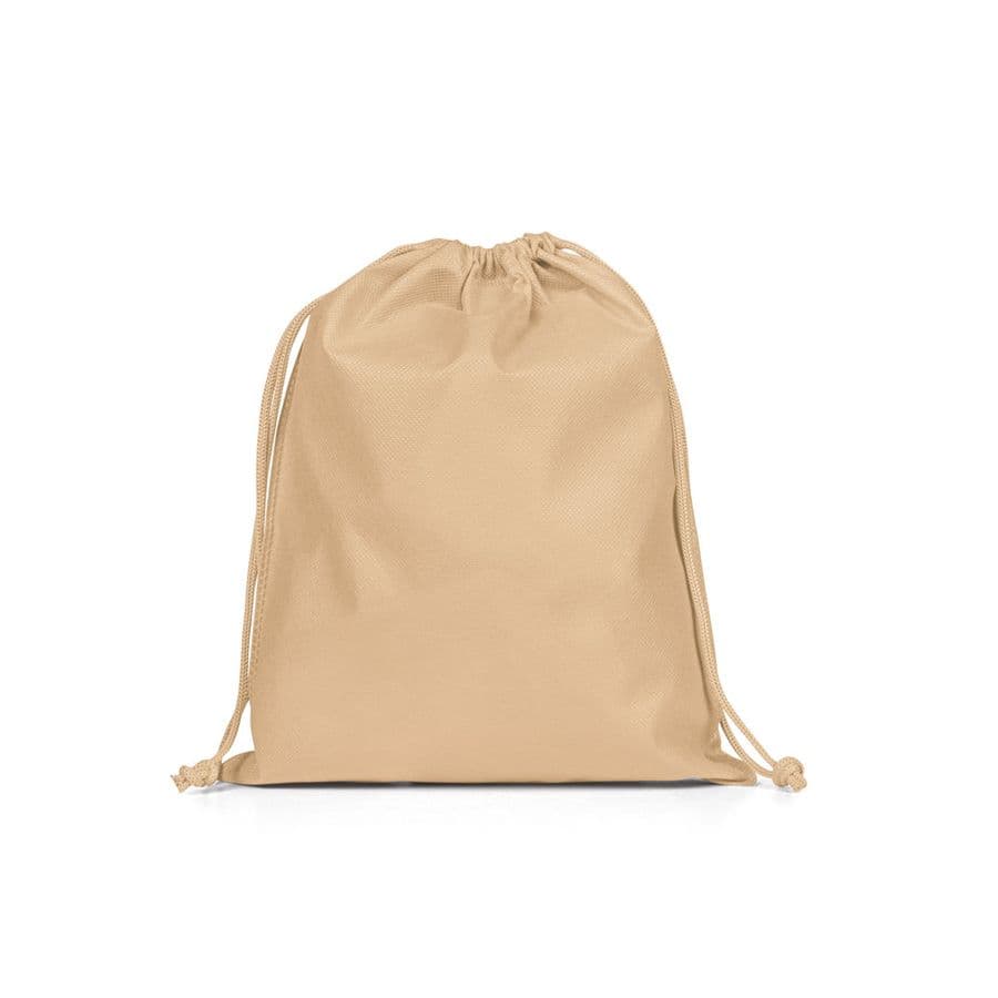 GIFT BAG M. Medelstor non-woven-påse (60 g/m²) värmeförseglad Ljusbrun