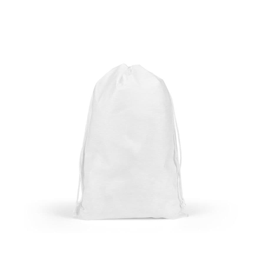 GIFT BAG L. Stor värmeförseglad non-woven-påse (60 g/m²) Vit