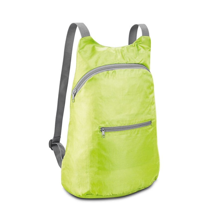BARCELONA. 210D ripstop polyester vikbar ryggsäck Ljusgrön
