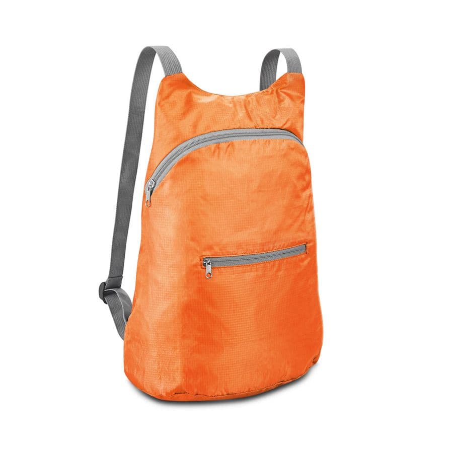 BARCELONA. 210D ripstop polyester vikbar ryggsäck Orange