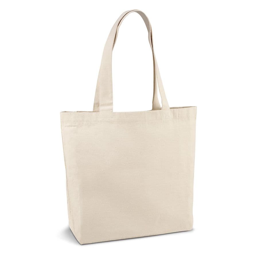 BETO. 100% bomull canvas påse (280 g/m²) Ljus naturfärg