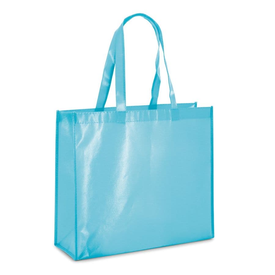 MILLENIA. Laminderad Non-woven påse (110 g/m²) Ljusblå