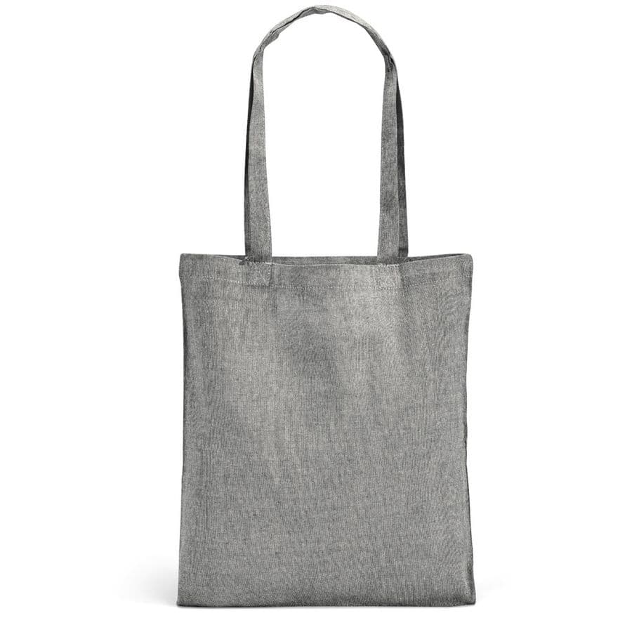 RYNEK. Kasse med återvunnen bomull (70%), polyester (30% rPET) (140 g/m²) Svart
