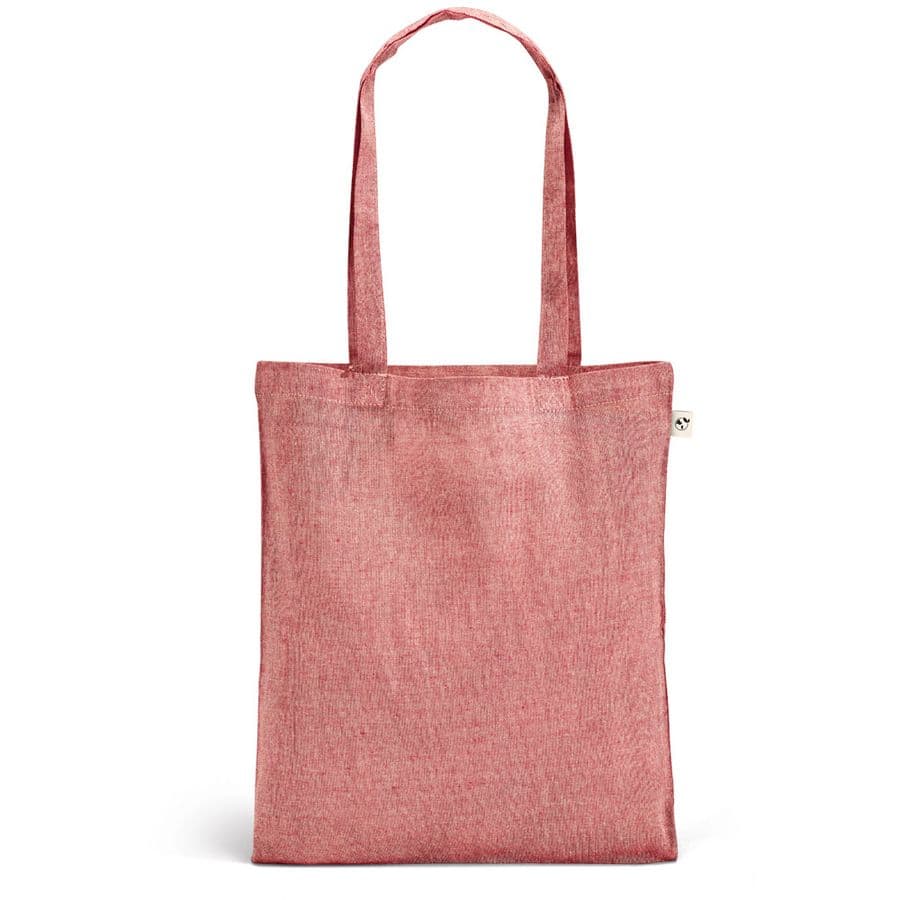 RYNEK. Kasse med återvunnen bomull (70%), polyester (30% rPET) (140 g/m²) Röd