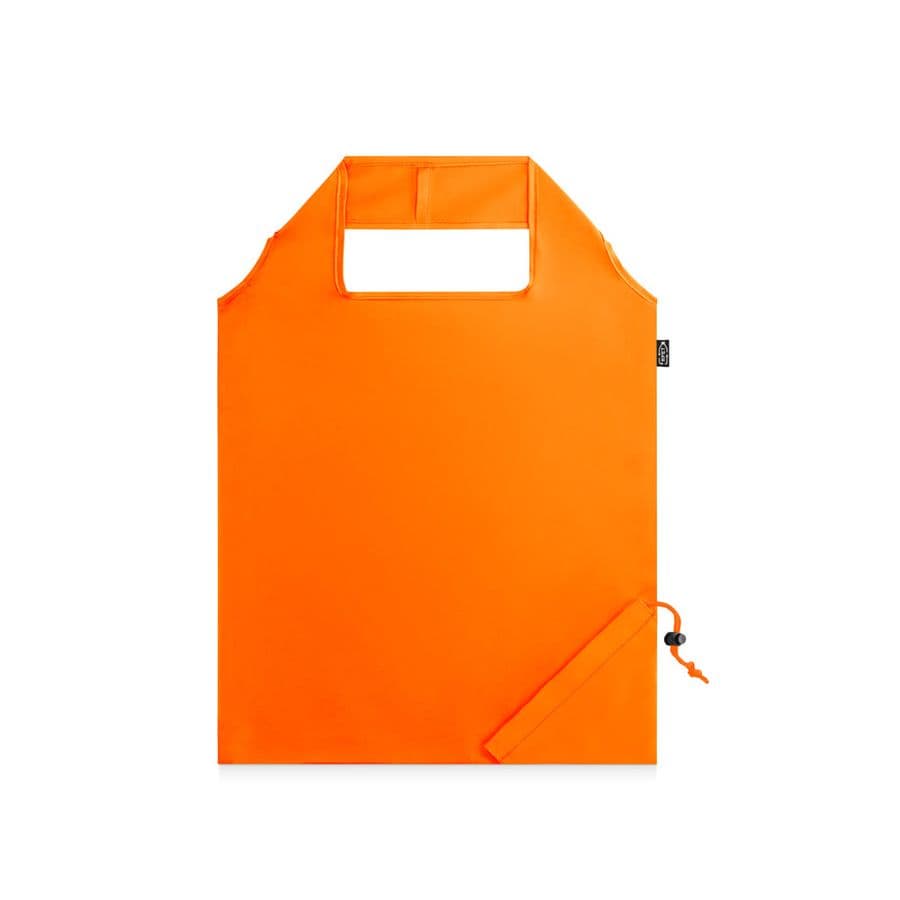 BEIRA. 190T återvunnen polyester (100% rPET) ihop fällbar väska Orange