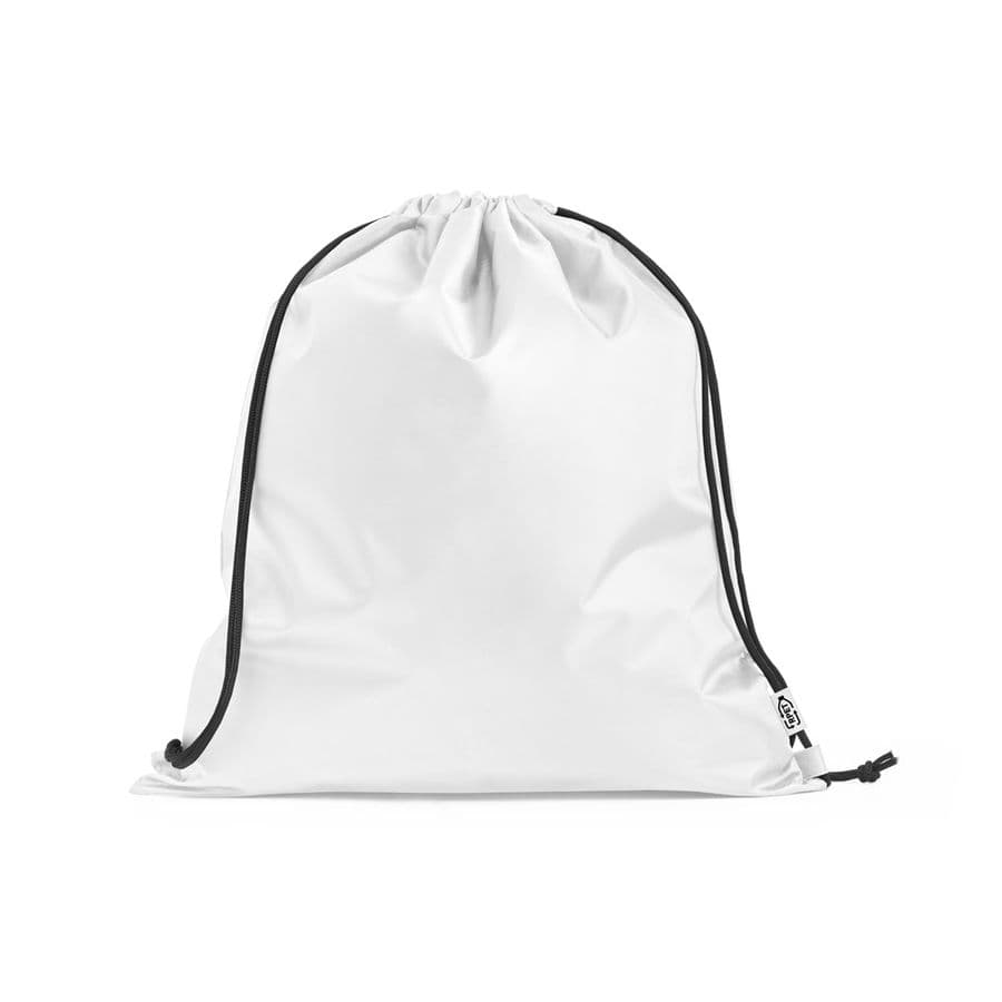 PEMBA. 190T återvunnen polyester (100% rPET) dragsko Vit