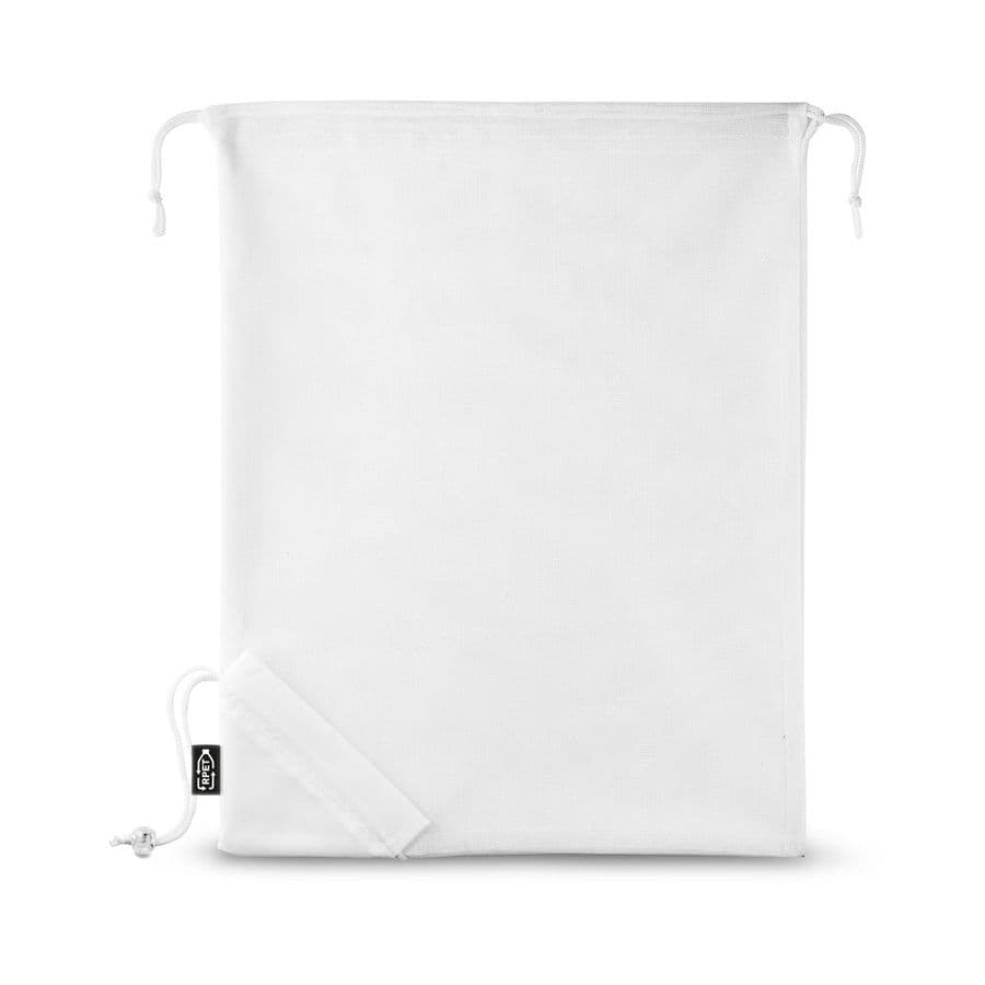 BOLZANO. Vikbar väska av mesh och 190T återvunnen polyester (100 % rPET)