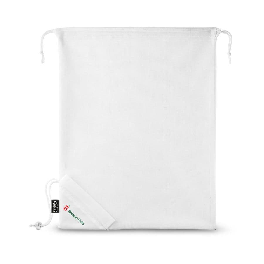 BOLZANO. Vikbar väska av mesh och 190T återvunnen polyester (100 % rPET)