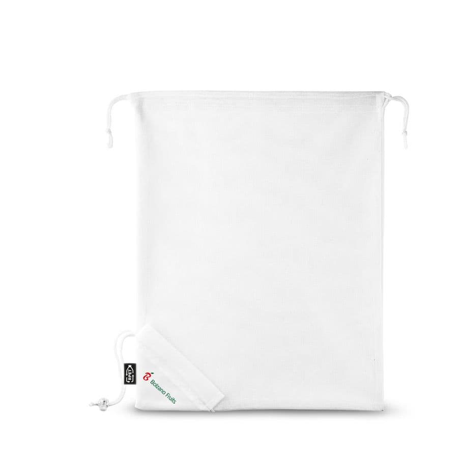 BOLZANO. Vikbar väska av mesh och 190T återvunnen polyester (100 % rPET)