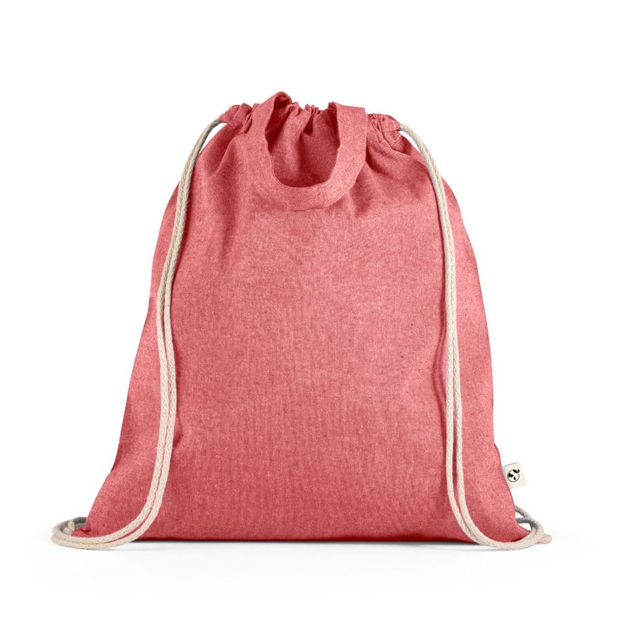 RISSANI. Gympapåse med återvunnen bomull (70%) och polyester (30% rPET) (140 g/m²) Röd