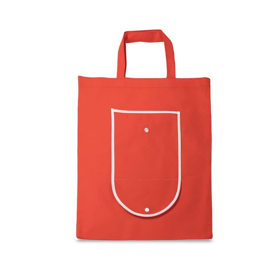 ARLON. Non-woven hopfällbar påse (80 g/m²) Röd