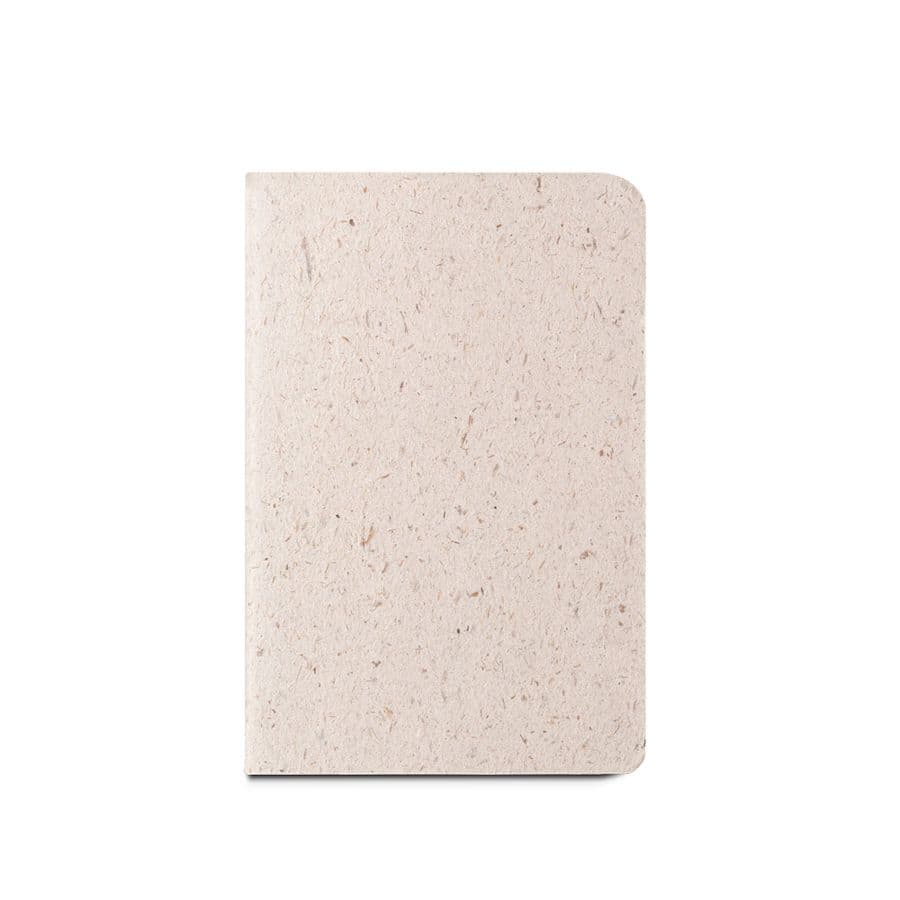 ORGANIC SOFT. A6 anteckningsblock med flexibelt omslag tillverkat av ekologiskt elefantmaterial (80%)