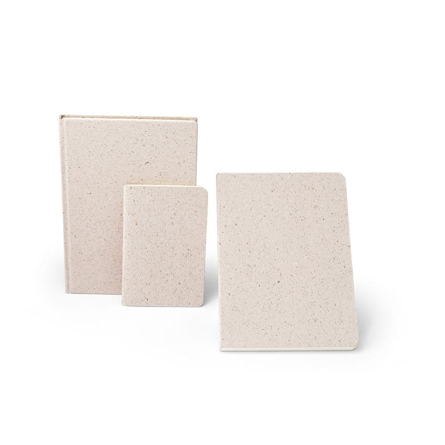 ORGANIC SOFT. A6 anteckningsblock med flexibelt omslag tillverkat av ekologiskt elefantmaterial (80%)