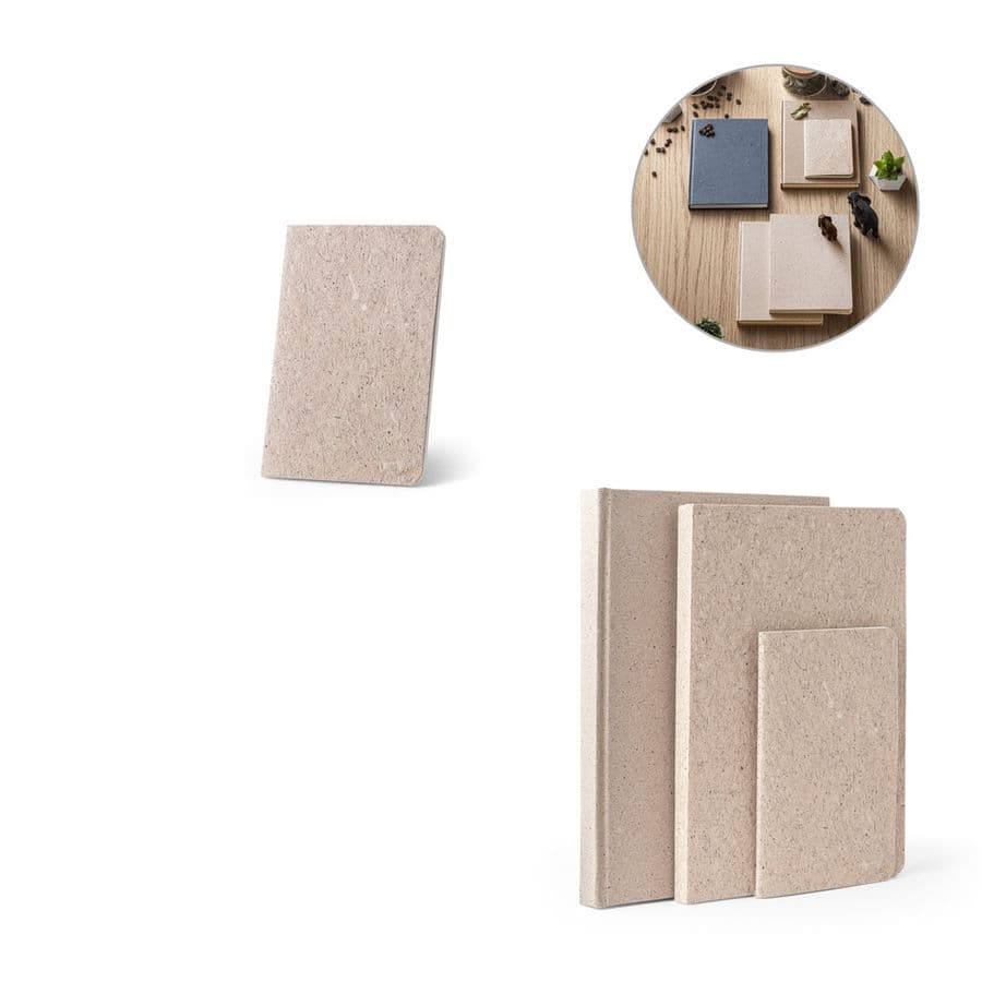 TEAPAD SOFT. A6 anteckningsblock med flexibelt omslag tillverkat av tebladavfall (65%)