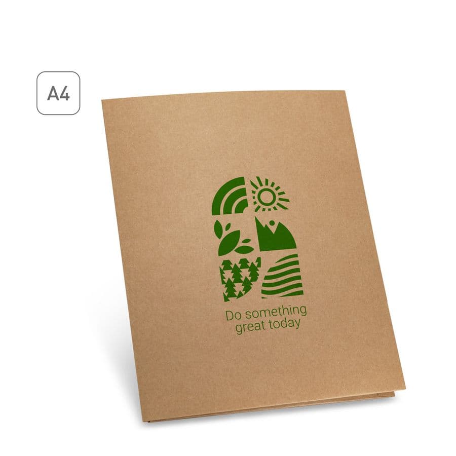 PUZO. Dokumentmapp A4, gjord av 100 % återvunnet papper (400 g/m²)
