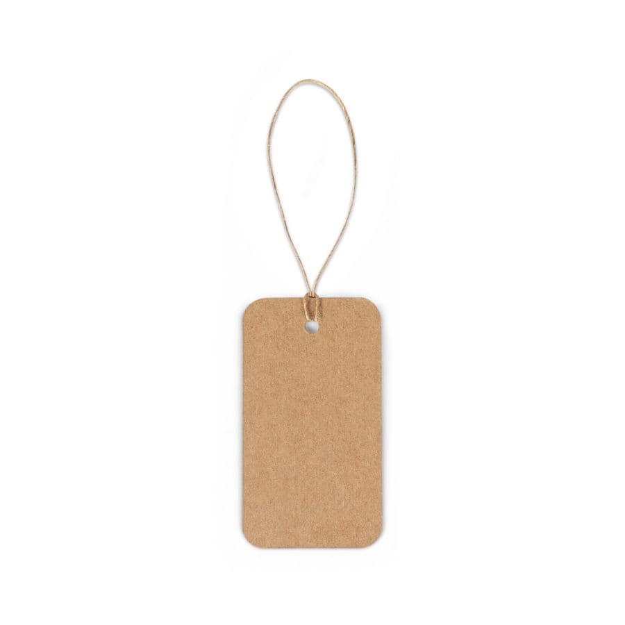 LABEL RECTANGULAR. Etikett tillverkad av 100 % återvunnet papper (700 g/m²) i rektangulär form