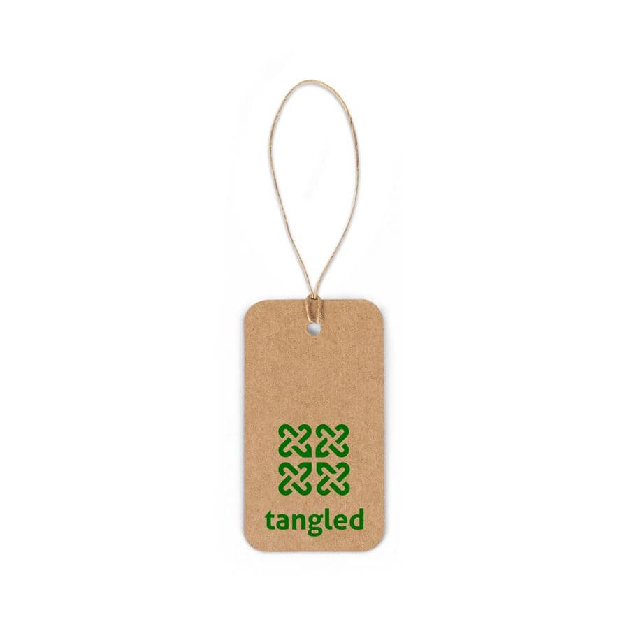 LABEL RECTANGULAR. Etikett tillverkad av 100 % återvunnet papper (700 g/m²) i rektangulär form