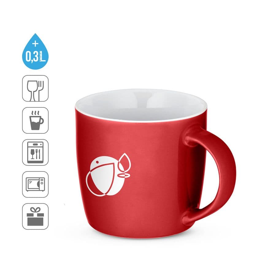 COMANDER. Keramikmugg med glansig yta, 370 ml