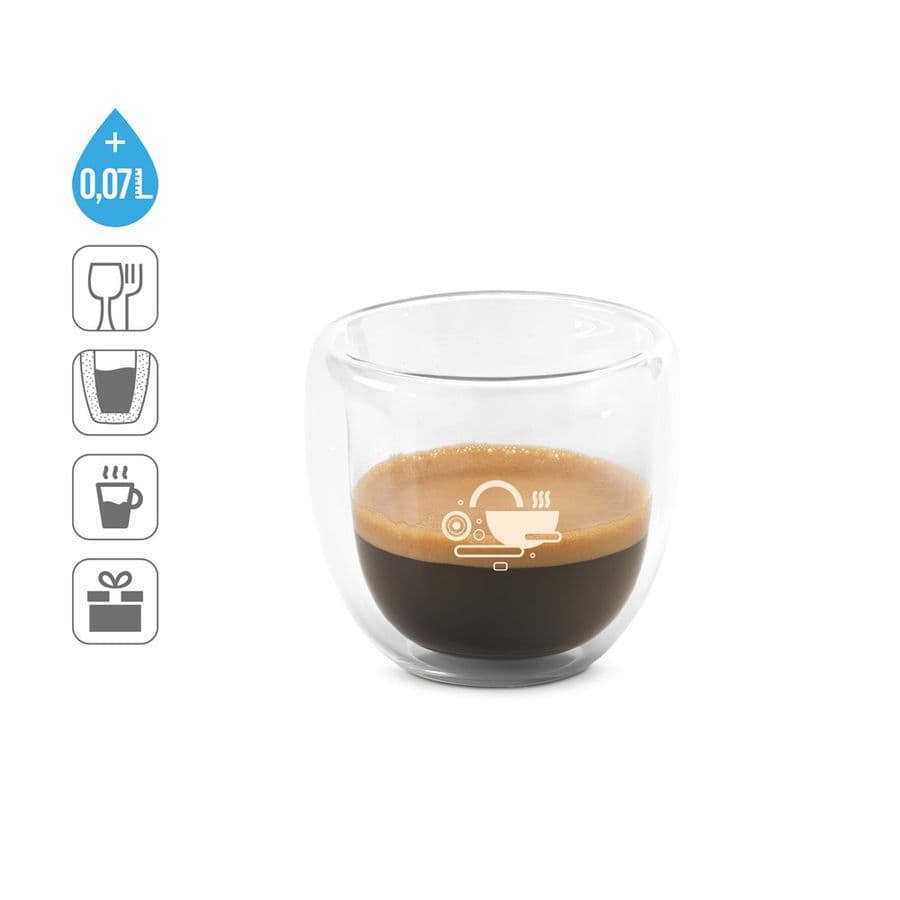 EXPRESSO. Borosilikatglas muggar, 2 glas