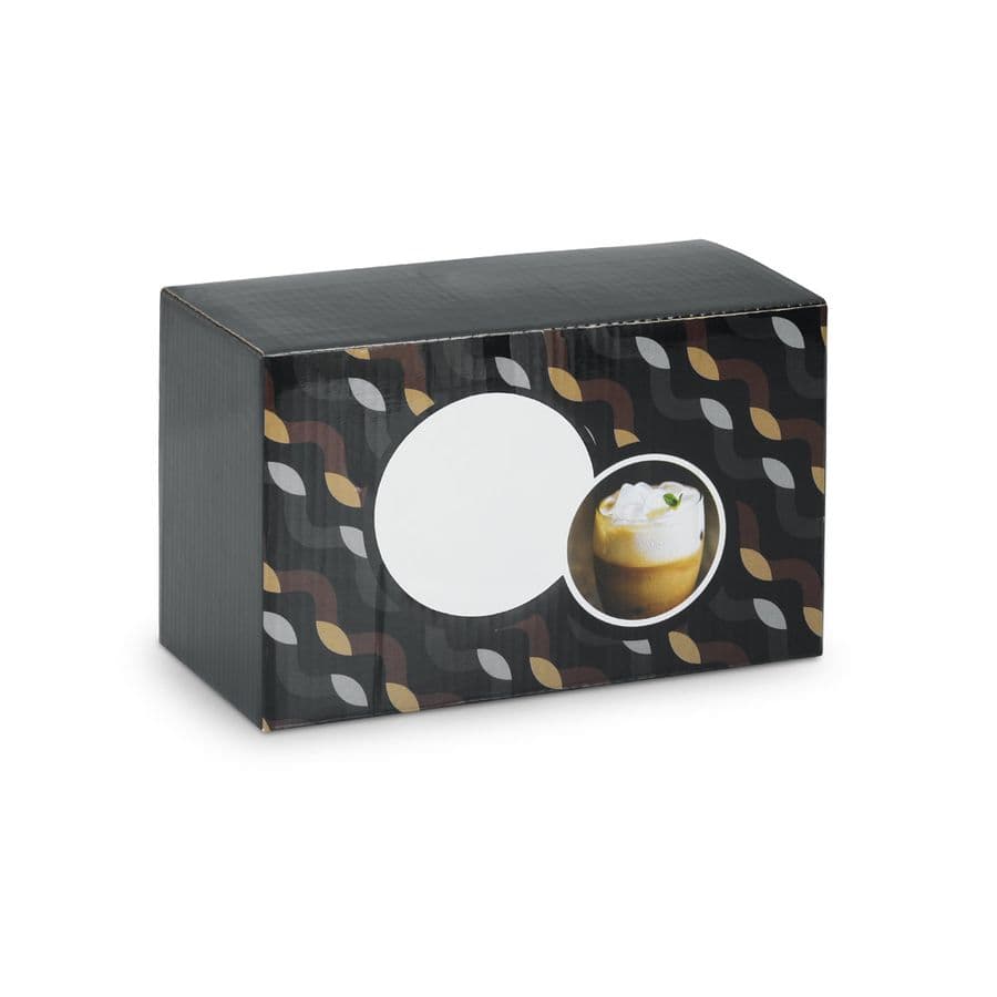 MACHIATO DUO. Set med 2 borosilikatglas muggar