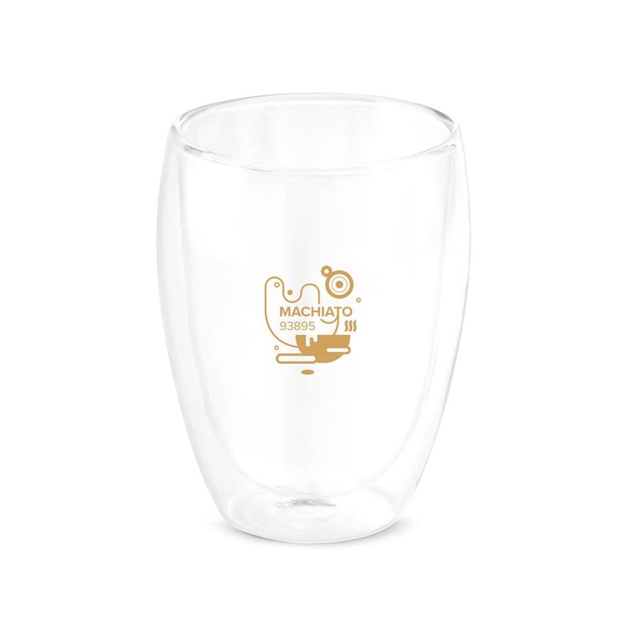 MACHIATO DUO. Set med 2 borosilikatglas muggar