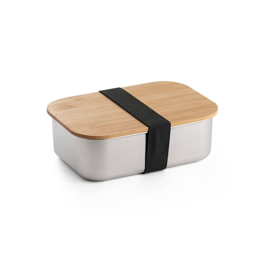 SHINO. Lunchlåda. 800 ml matlåda i rostfritt stål med bambulock Naturfärg