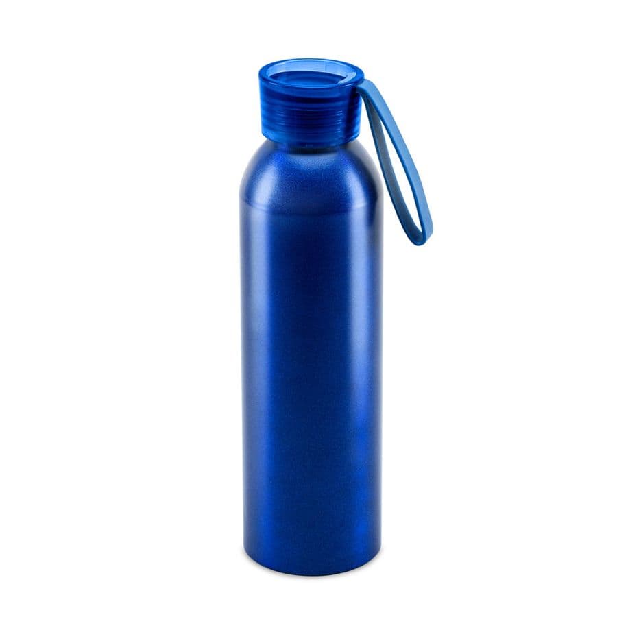 RIO. Atervunnen aluminiumsflaska (100 % rAL) med PP-lock 660 mL Blå
