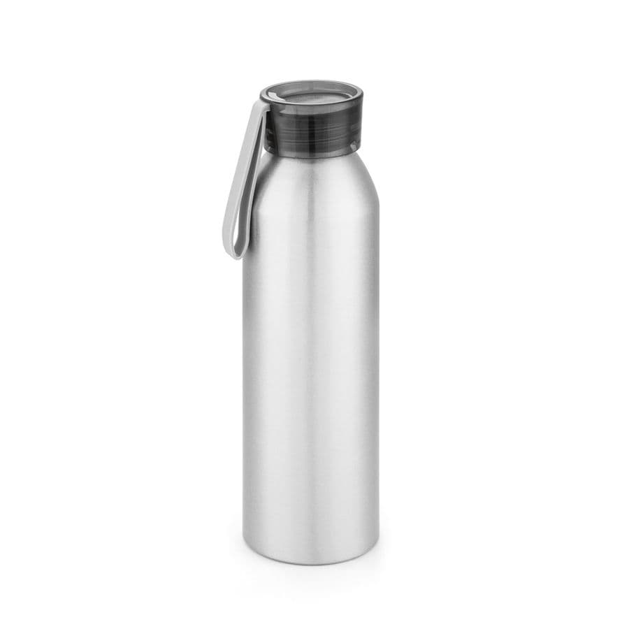 RIO. Atervunnen aluminiumsflaska (100 % rAL) med PP-lock 660 mL Satinsilver
