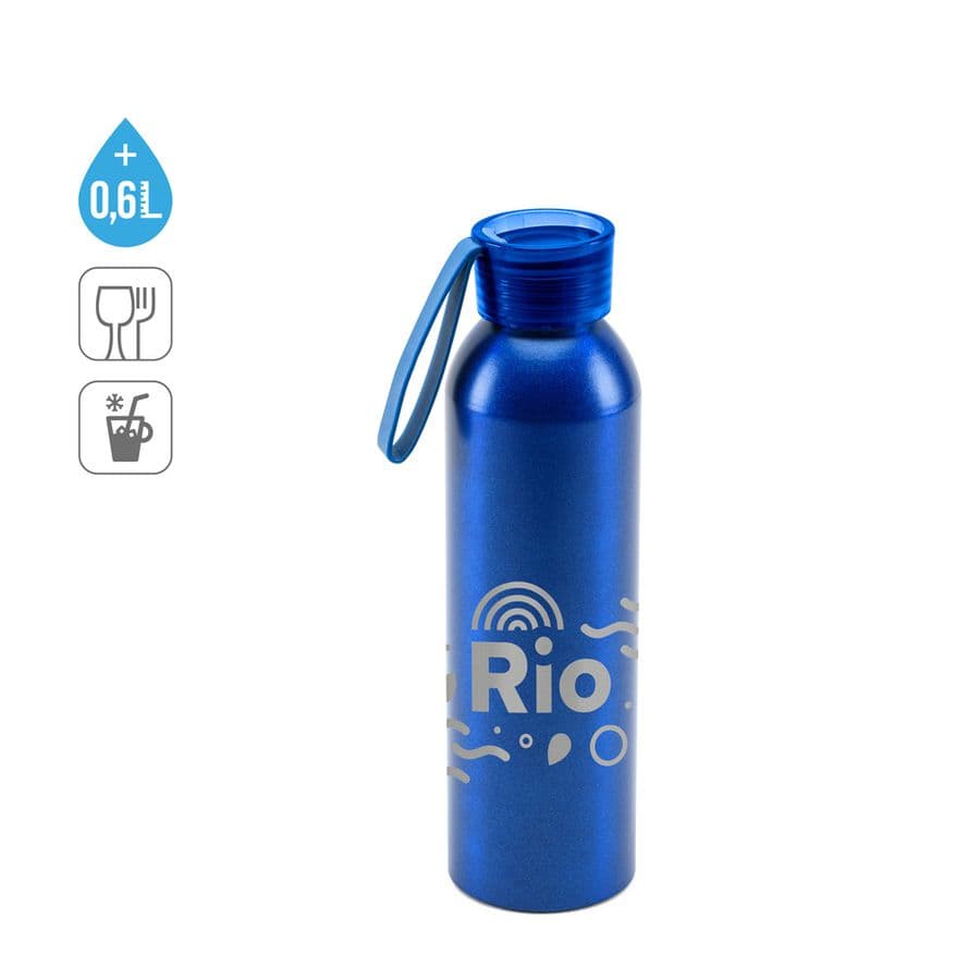 RIO. Atervunnen aluminiumsflaska (100 % rAL) med PP-lock 660 mL