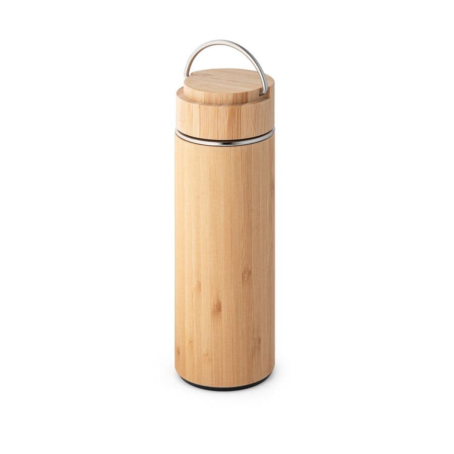 SOW. Bambu och rostfri termos 440 mL Naturfärg