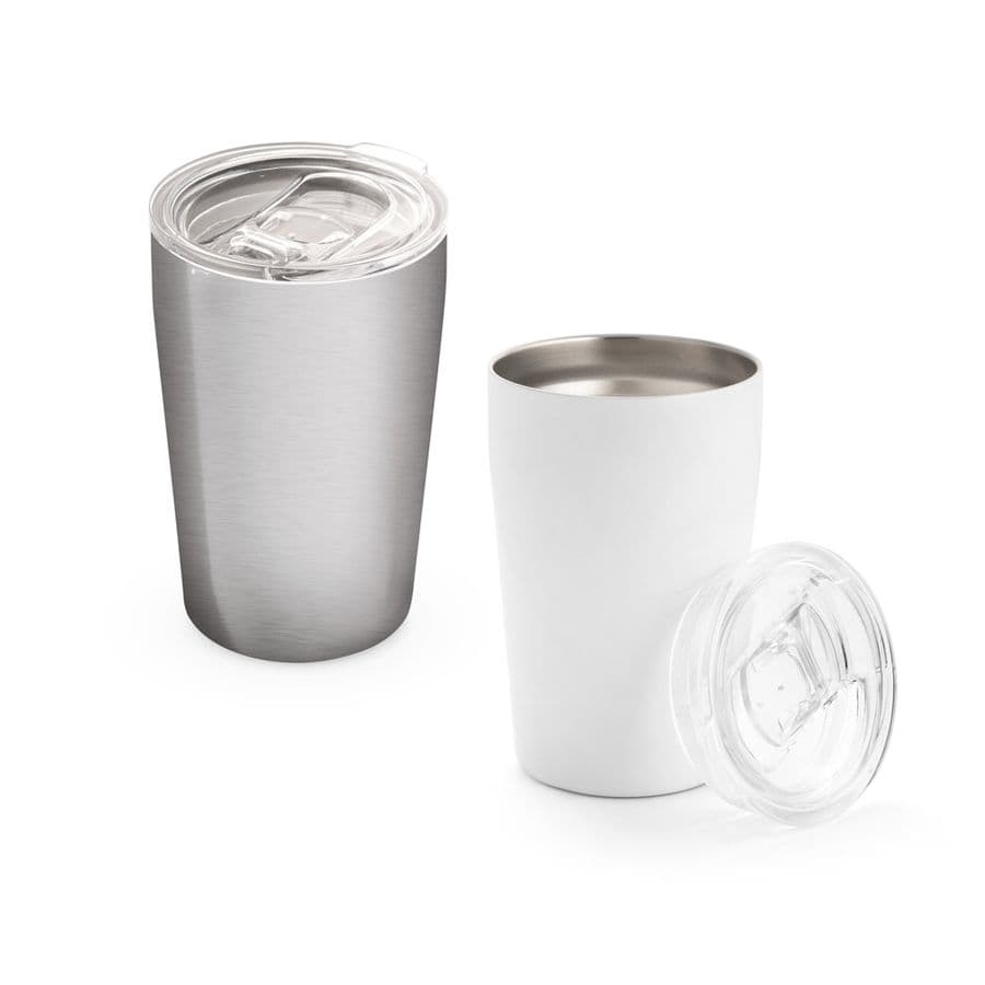 SLIDER. Dubbelväggig rostfri sublimeringsresekopp 380 mL