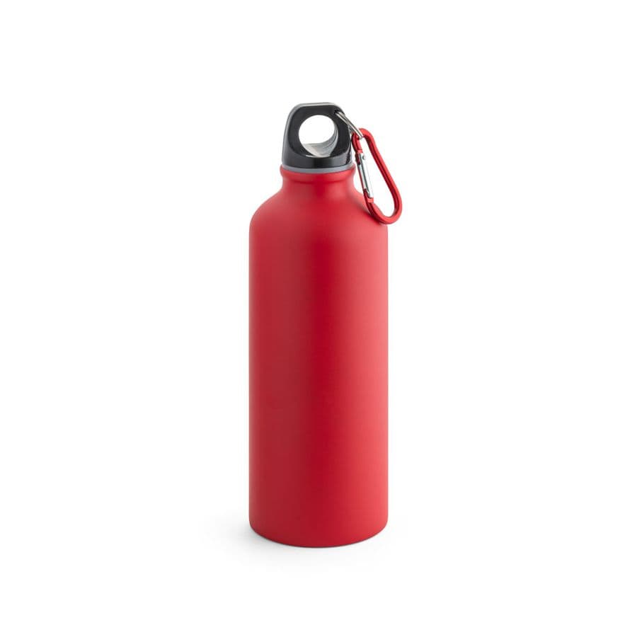 COLLINA. Aluminiumflaska med karbinhake 540 mL Röd