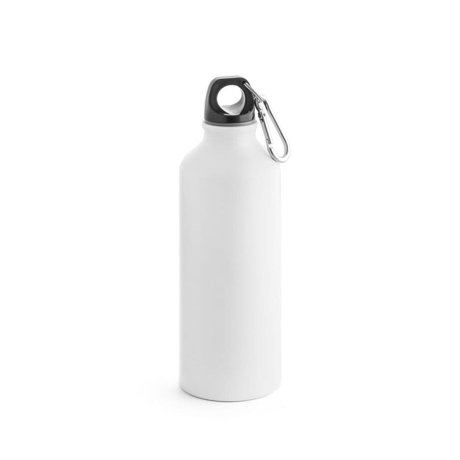 COLLINA. Aluminiumflaska med karbinhake 540 mL Vit