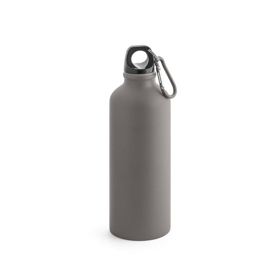 COLLINA. Aluminiumflaska med karbinhake 540 mL Mörkgrå
