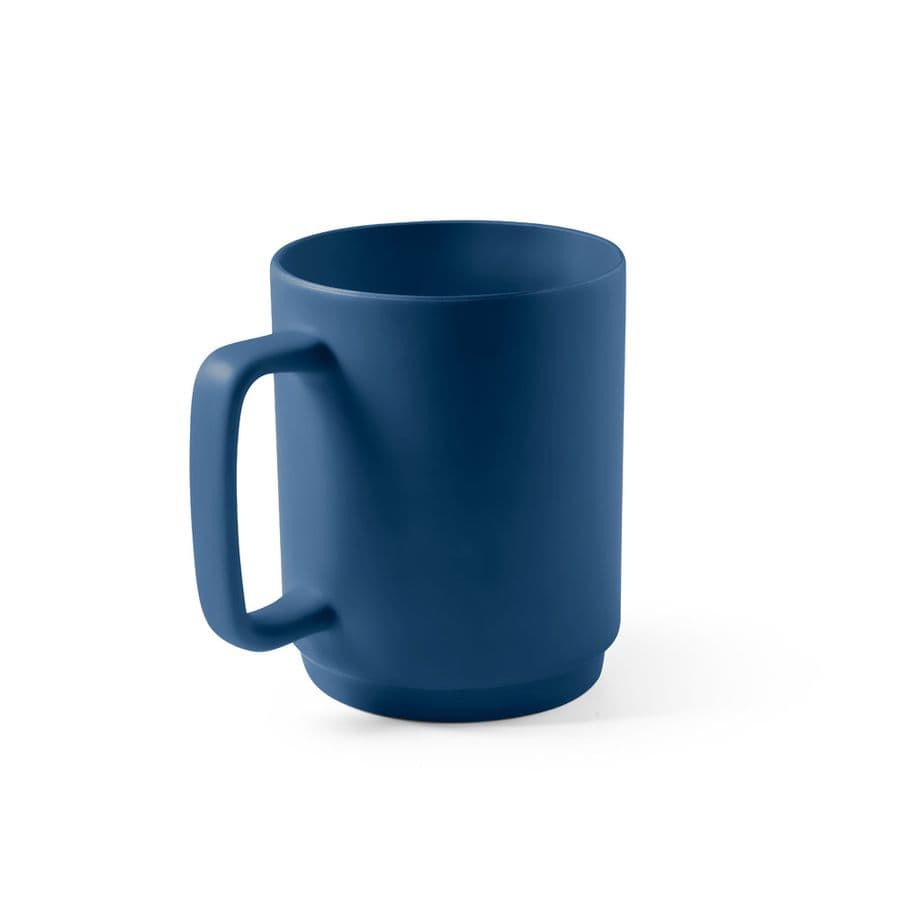 MIGHTY. Keramikmugg med cylindrisk kropp 330 mL Blå