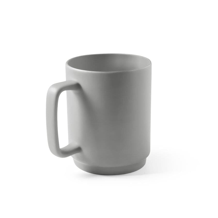 MIGHTY. Keramikmugg med cylindrisk kropp 330 mL Grå
