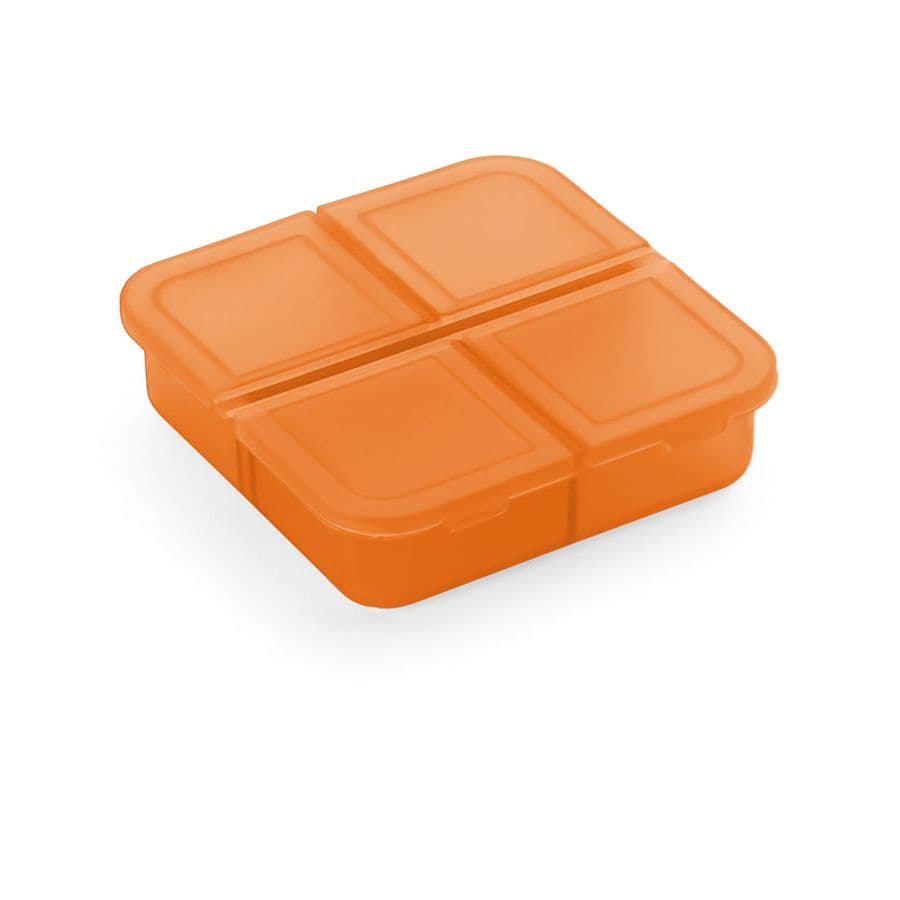 ROBERTS. Tablettlåda med 4 avdelare Orange