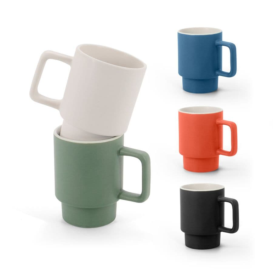KUERTEN. Keramisk mugg med matt yta, 330 ml
