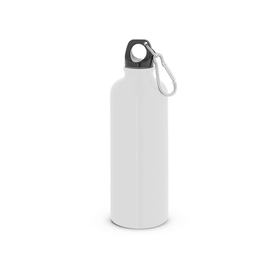 KELCE. Enväggig flaska i rostfritt stål med karbinhake, 550 ml Vit