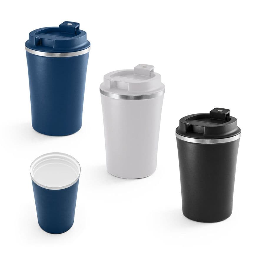 PHELPS CERAMIC. Termosmugg i rostfritt stål med keramisk insida 470 ml