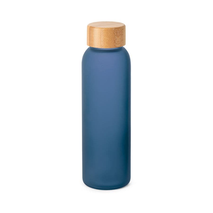 LILLARD GLASS. 520 ml frostad glasflaska Kungsblå